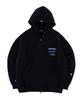 Upperstrop [Up9014] Lettering Graphic Hoodie Zip-Up Black