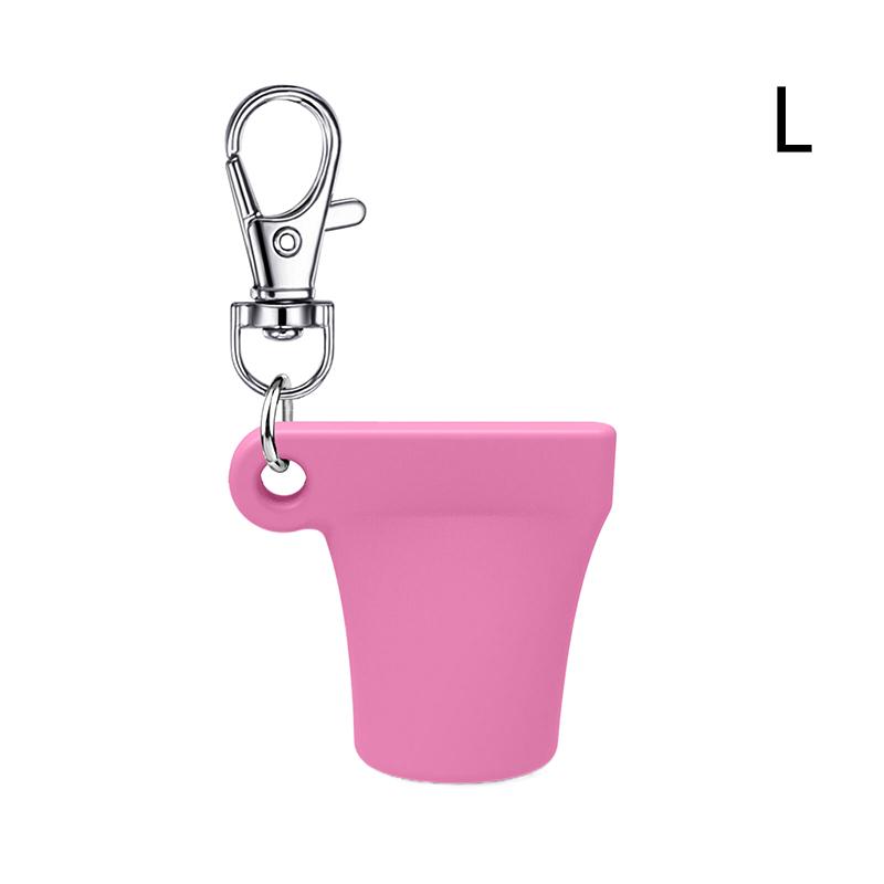 Pratik Silikon Anahtarlık Kapağı Dudak Parlatıcısı Aksesuarları Taşınabilir Dayanıklı Tutucu Anahtarlık Ruj Saklama Kapağı İçin Uyumlu