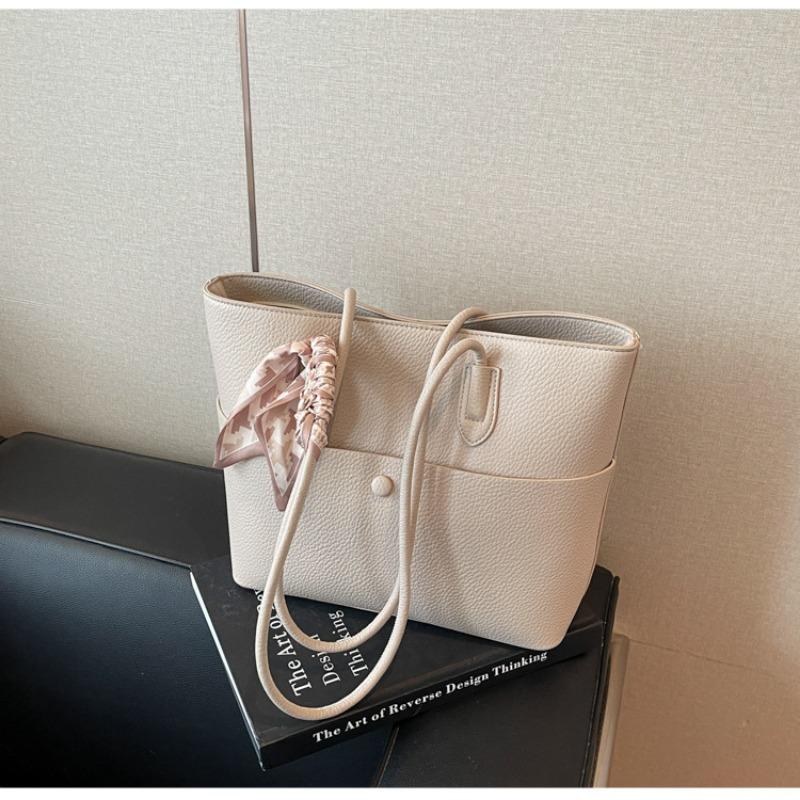 Large Capacity Tote Bag Women's New Retro Casual Handbag Versatile Fashion Commuter Shoulder Bag