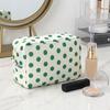 Women Dot Pattern Cosmetic Storage Bags Large Capacity Portable Toiletry Organizer Lightweight Daily Office Cosmetic Organizers
