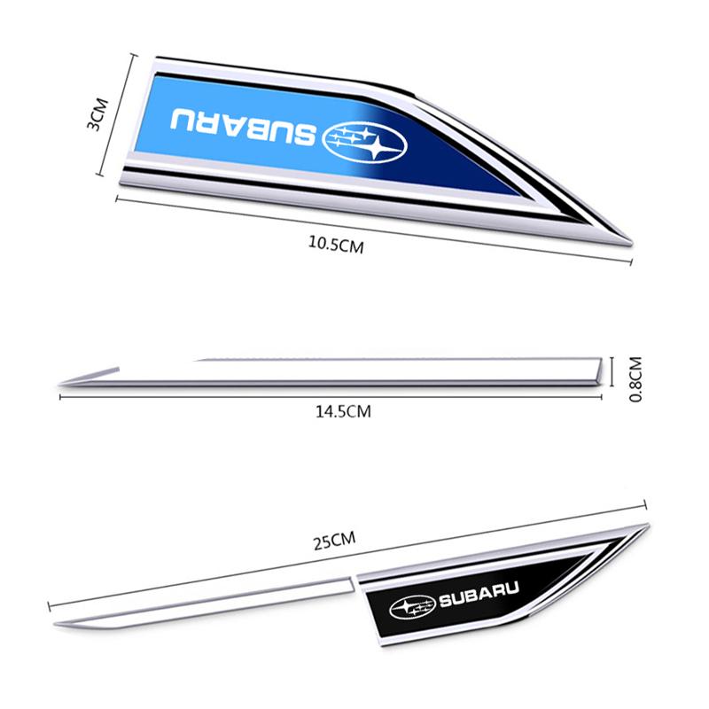 2PCS Metal Alloy Car Body Side Wing Fender Decoration Stickers For Subaru Forester Impreza Legacy XV WRX STI Crosstrek Outback rgw1