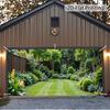 2D Green Plants and Flowers Backdrop 2D Flat Print for House and Backyard Events