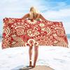 Exquisite Blue Floral Design Beach Towel - Soft Microfiber for Travel, Pool & Spa - Perfect Gift for