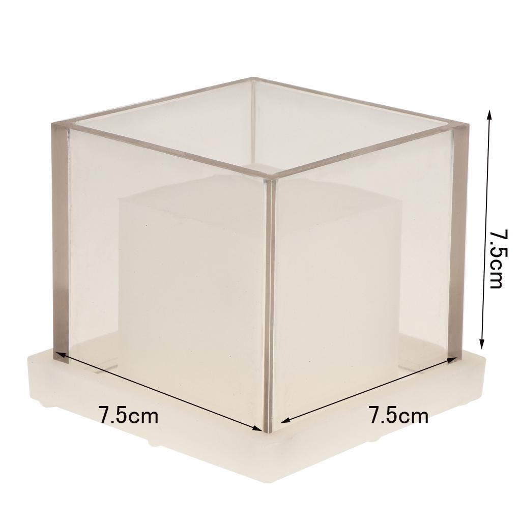 High Quality Plastic Hollow Center Square Cube Candle Making Mold Soap Mould Handmade Aromatherapy Scented Candle Making Tools