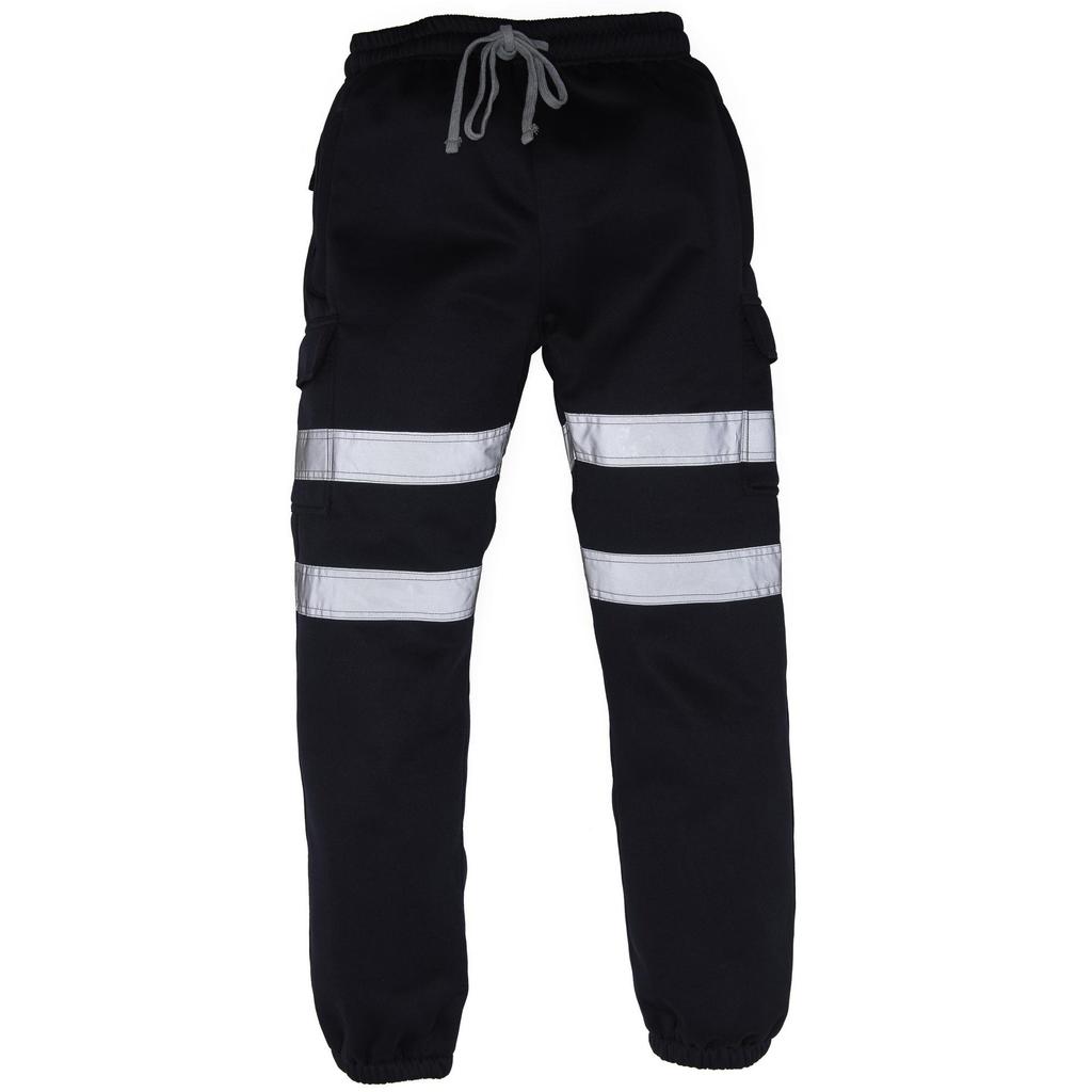 Yoko Mens Hi Visibility Reflective Work Jogging Bottoms