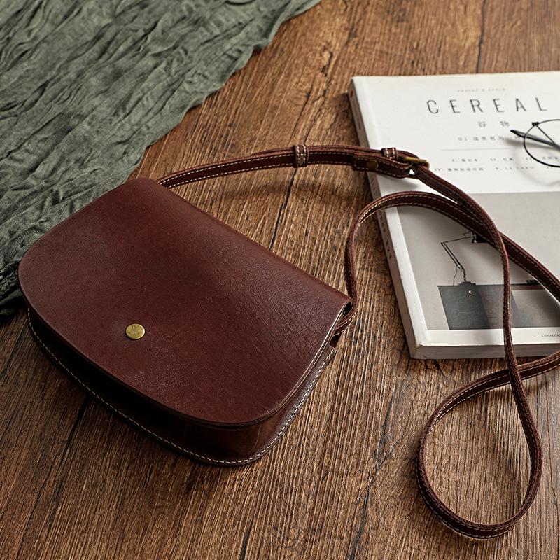 

2021 Классический ремейк: Сумка-седло кроссбоди из коровьей кожи растительного дубления ручной работы - Универсальный богемный стиль