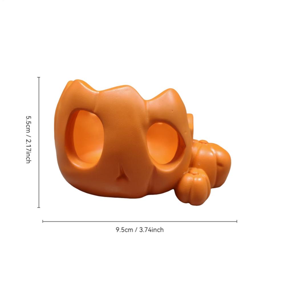 Halloween creative candlestick Resin Skull Pumpkin Ghost Flame Shape Candlestick for Halloween party holiday home decorations