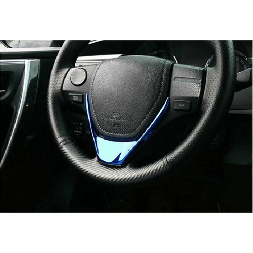 For 2014-2018 Toyota Corolla Blue Titanium Console Steering Wheel Cover Trim