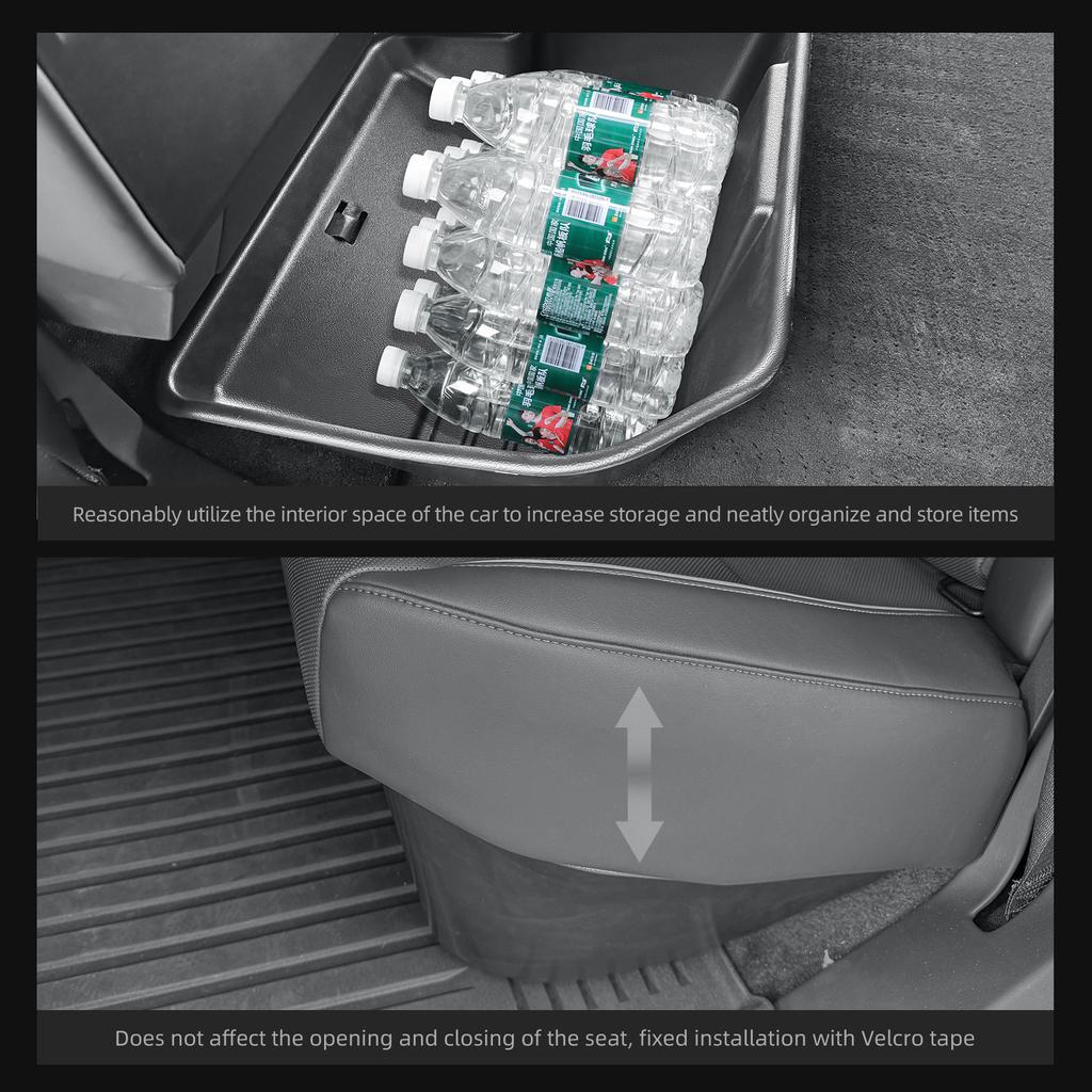 for Tesla Cybertruck 2025-2025 Under Seat Storage Box Car Interior Accessories Rear Seat Lower Box Case Organizer 3Pcs