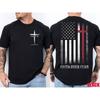 Faith Over Fear Cross Christian USA Flag American Jesus T-Shirt Double Sided