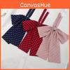 Polka Dot Long Handle Bow Tie Jk Uniform Accessory Pink Burgundy For Casual Style