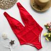 Costume da bagno intero da donna Costume da bagno intero bikini tinta unita Costume da bagno monokini sexy senza schienale