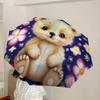 1pc Cute Lion Cub with Flowers Umbrella with Plastic Handle,Suitable for All Seasons Home Travel Outdoor UmbrellaDD409