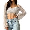 2026 Summer Women's Sun Protection Mesh Cover-up Top: Vacation Style.