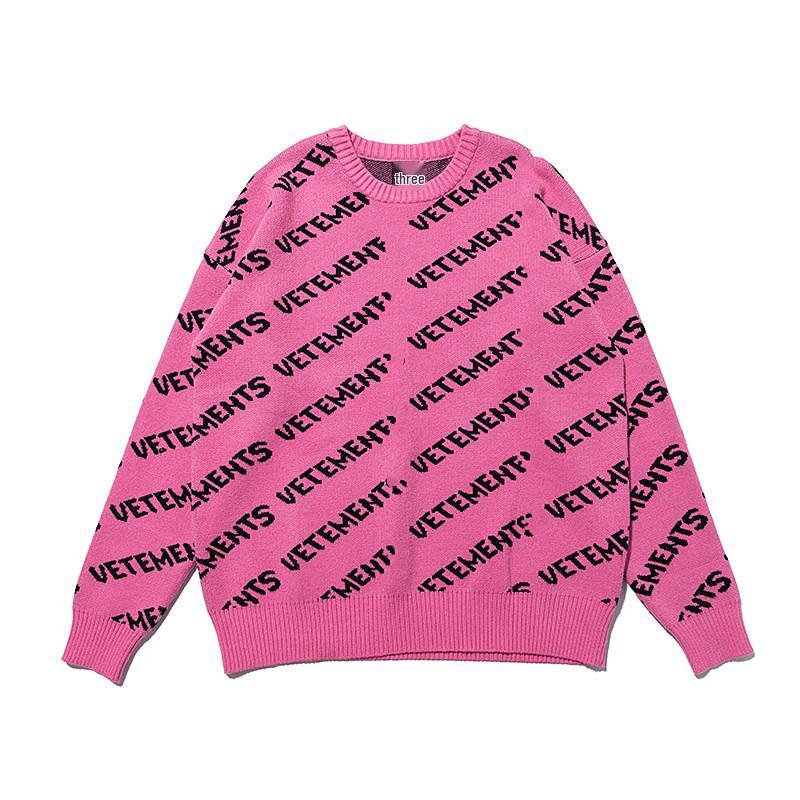

2023 Unisex Round Neck Loose Sweater with Full Print Logo - Trendy Casual Vit Mengmei Design Small