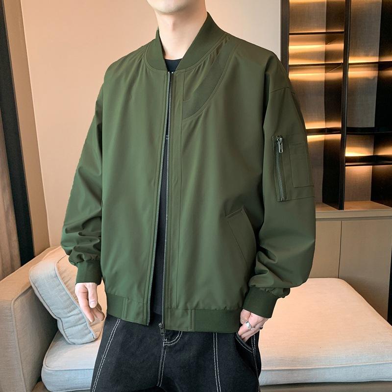 

Jacket Jacket Men s New Baseball Collar Loose Casual Flight Suit On Clothes 3XL