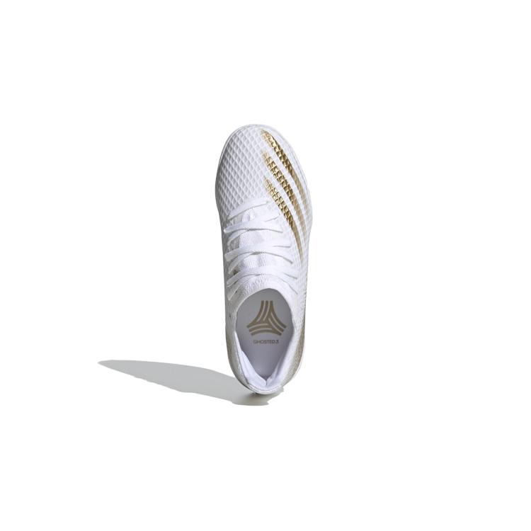 Adidas X GHOSTED Slip Resistant Low top Kids' Soccer Shoes White Yellow Kids' EG8225