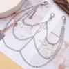 Cross Pendant Hip Chain For Men Women Hip Hop Fashion Body Jewelry 115cm Metal Accessory
