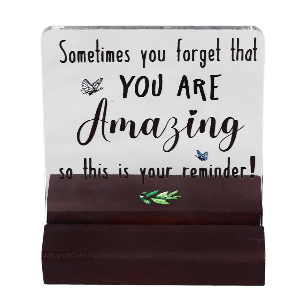 Dárek na rozloučenou pro kolegu Čirý Silný Akryl Dřevěná Základna Správná Velikost Kancelářská Dekorativní Stolní Značka pro