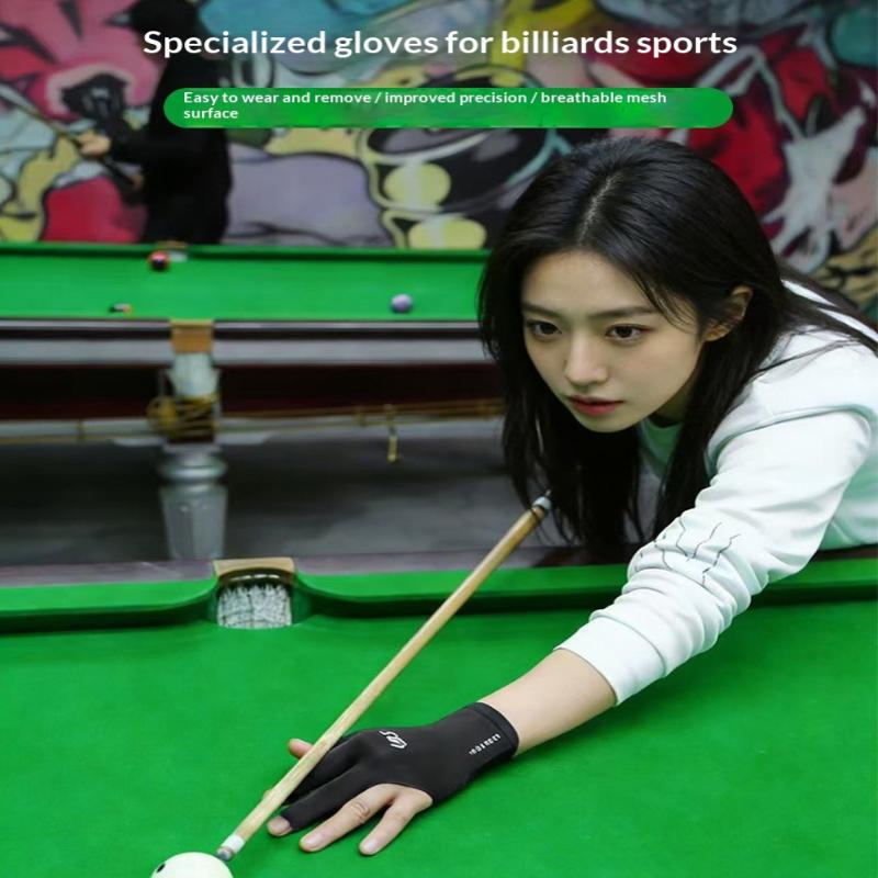 1Pc Left Right Hand Billiard Gloves Open Three Finger Non-Slip Wear Resistant Snooker Pool Gloves Billiard Training Glove