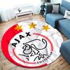 Tappeto Rotondo AFC Ajax, Tappeto per Soggiorno Camera da Letto Divano Sala Giochi Decorazione, Tappetino Antiscivolo