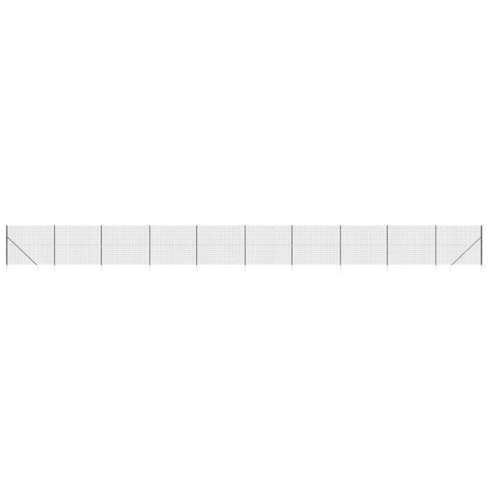 VidaXL Clôture en Treillis Métallique et Ancrage, Panneau de Clôture Décoratif, Barrière de Protection Jardin Patio 154268