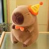 Internet Celebrity Kapibara Plush Toy Doll Cute Birthday Hat Capybara Doll Event Gift Rag Doll
