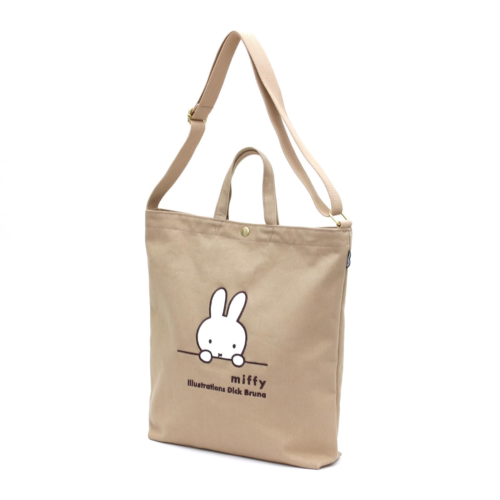 

Hapitas Miffy Canvas Tote Shoulder Bag Beige Miffy Solid Canvas Tote Bag B242 6063, Face,