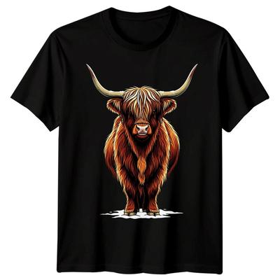 Ζώα Αγελάδα Υψιπέδου Ανδρικό T-Shirt Γυναικείο T-Shirt Γραφικό Unisex T-Shirt