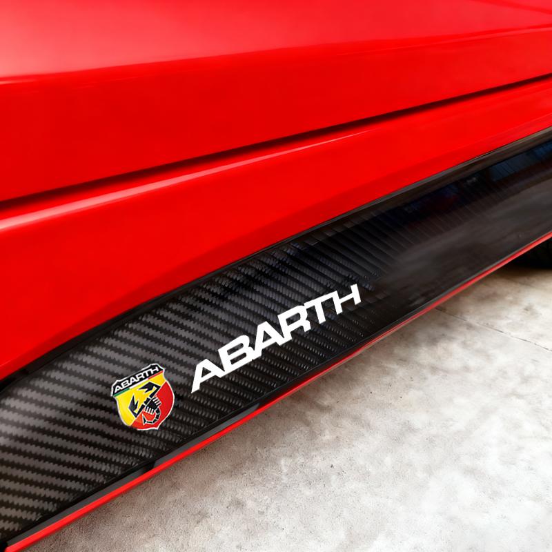 2 Pezzi Gonna Laterale Portiera Auto Decalcomania Carrozzeria Auto Adesivi Artistici in Fibra di Carbonio Per Fiat Punto Abarth 500 Stilo Ducato Palio Bravo Doblo