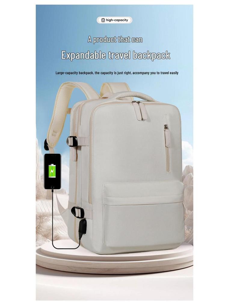 Lightweight Large-Capacity Backpack for Men & Women - Versatile for Business Trips, Short Travel, & Students