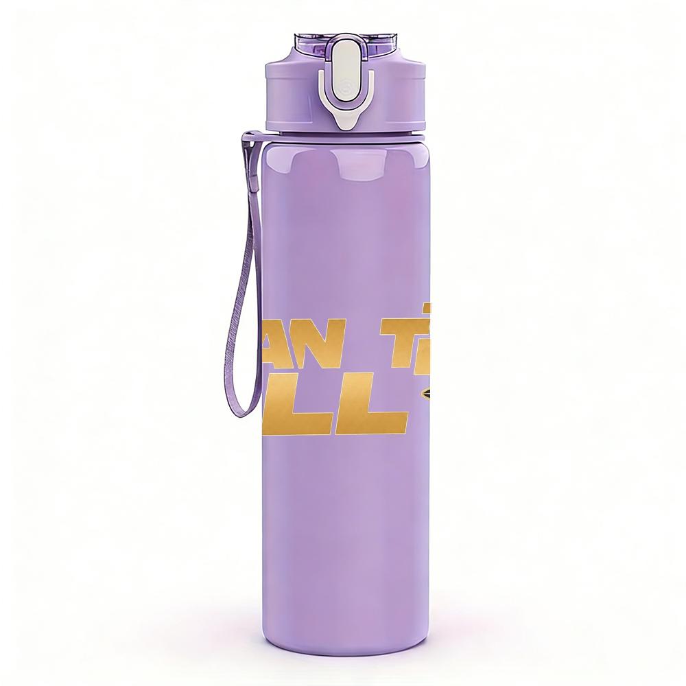 1PC Win It All Vintage Text Logo Print 750ml Portable Sports Water Bottle Leakproof Travel Gym Drink Cup