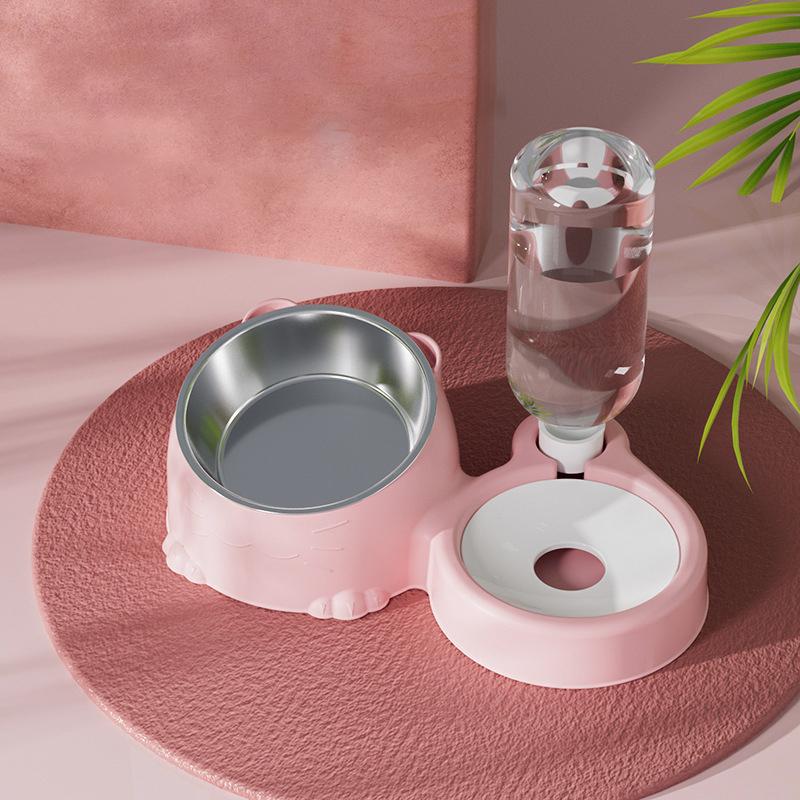1 Stück Blau Haustier Hund Katze Napf Brunnen Automatisch Futter Wasser Spender Behälter Für Katzen Hunde Trinken Haustierartikel