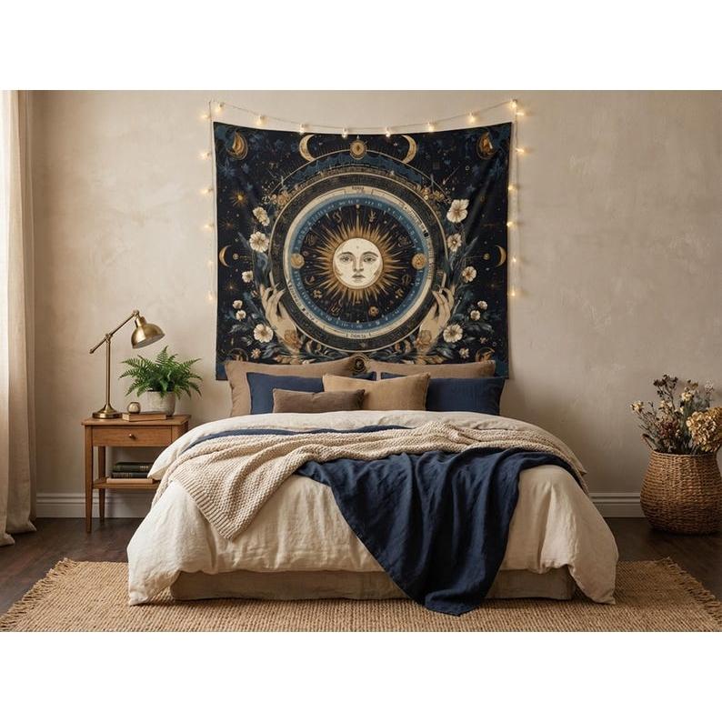Mandala tapestry 75x100 чёрный