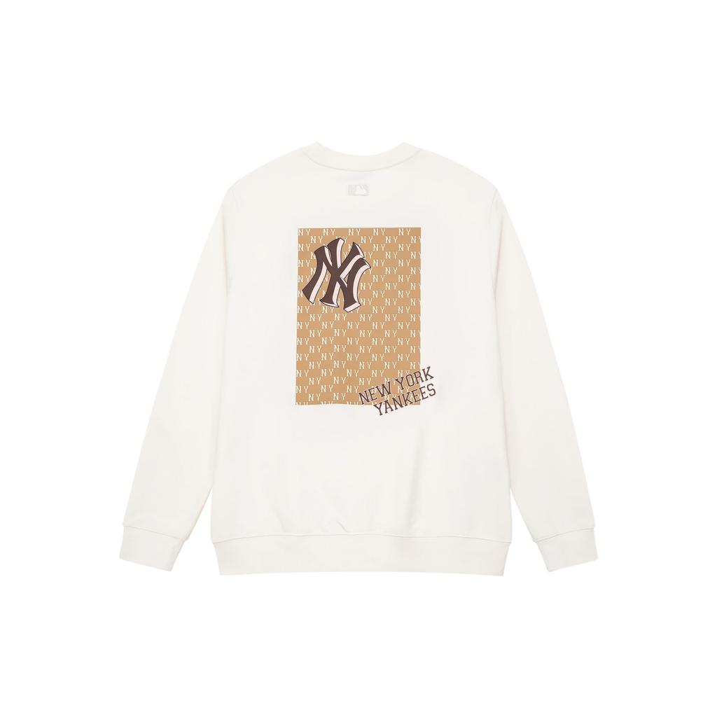 MLB New York Yankees Sweatshirts Unisex White Crew Neck Moderate Regular 3AMTM0934-50CRS