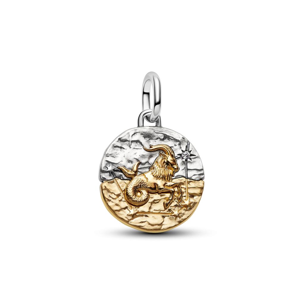 New Arrival 12 Constellation Dangle Charm Two Tone Gold Silver Pendant DIY Bracelet Bead Jewelry Gift For Women