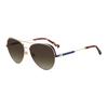 Temple Design Metal Aviator Sunglasses Women's Blue KATALINA-G-S-LKSF9HA