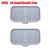 1/2pcs Kitchen Sink Silicone Tray With Drain Soap Sponge Storage Holder Countertop Sink Scrubber Brush Soap Storage Rack