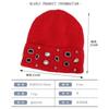 Source special-shaped rhinestone decorative knitted wool hat women's autumn and winter light luxury flanged velvet warm cold hat