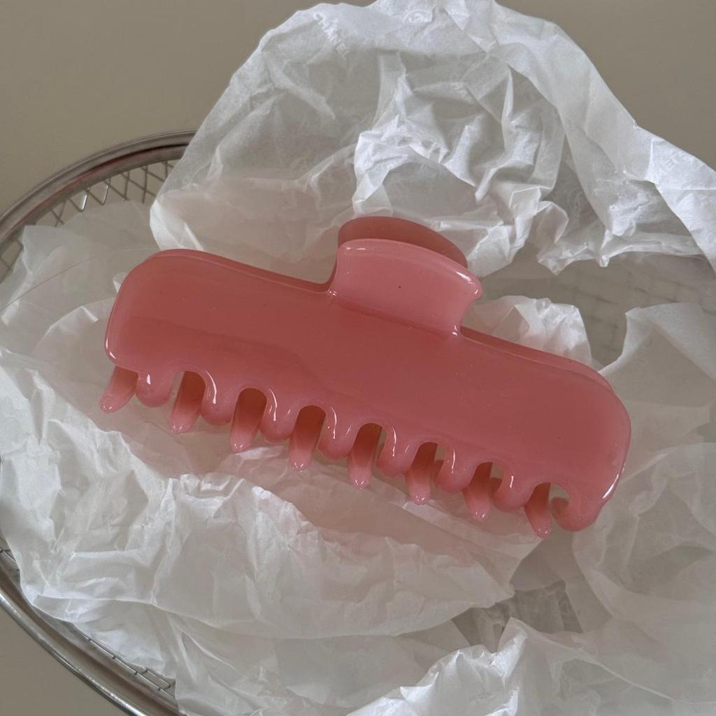 Jelly Color French Hair Clip: Versatile Medium Skeleton Shark Claw, Exquisite High-End Accessory