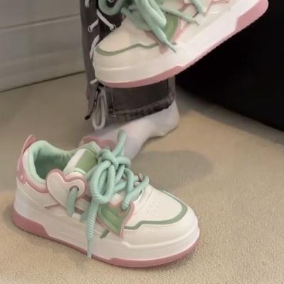 Pantofi albi mici de damă 2025 primăvară și toamnă noi plasă respirabilă platformă pantofi sport design de nișă casual pantofi de skate