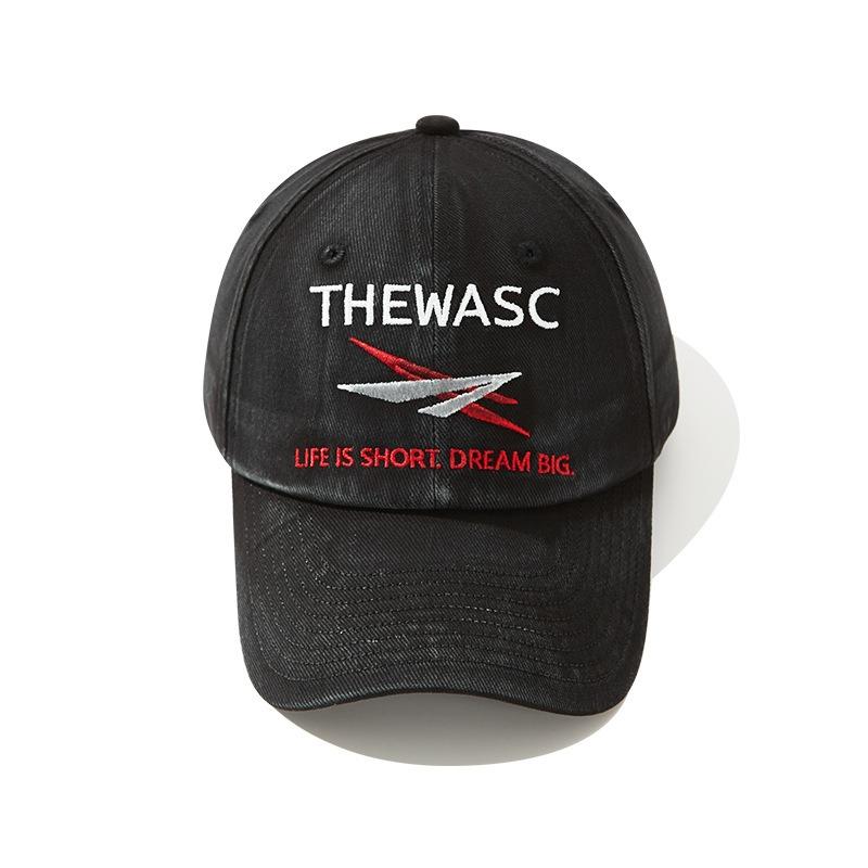 Retro washed old hat men's versatile street trendy brand embroidery big head circumference showing face small cap