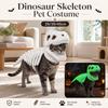 Scheletro di Dinosauro Glow in The Dark Costume per Animali Domestici Luminoso Copricapo Cosplay per Gatti Forniture per Animali Domestici
