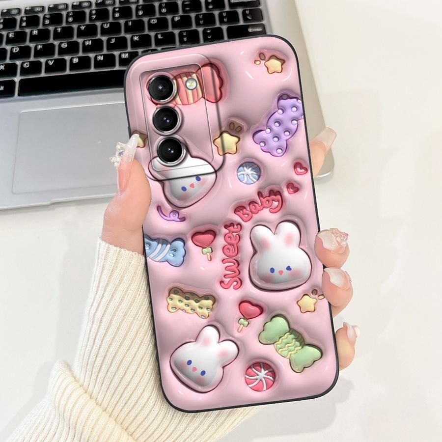 For Samsung Galaxy S21 FE 5G S21FE Phone Case Shell Cartoons Painted Soft Silicone Coque For Samsung SM-G990B Back Cover