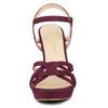 Allegra K Women's High Heel Sandals with Platform Stiletto Heels and Straps, Wine Red, Size 24.0cm