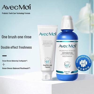 Probiotic Ocean Wind Toothpaste & Mouthwash Set