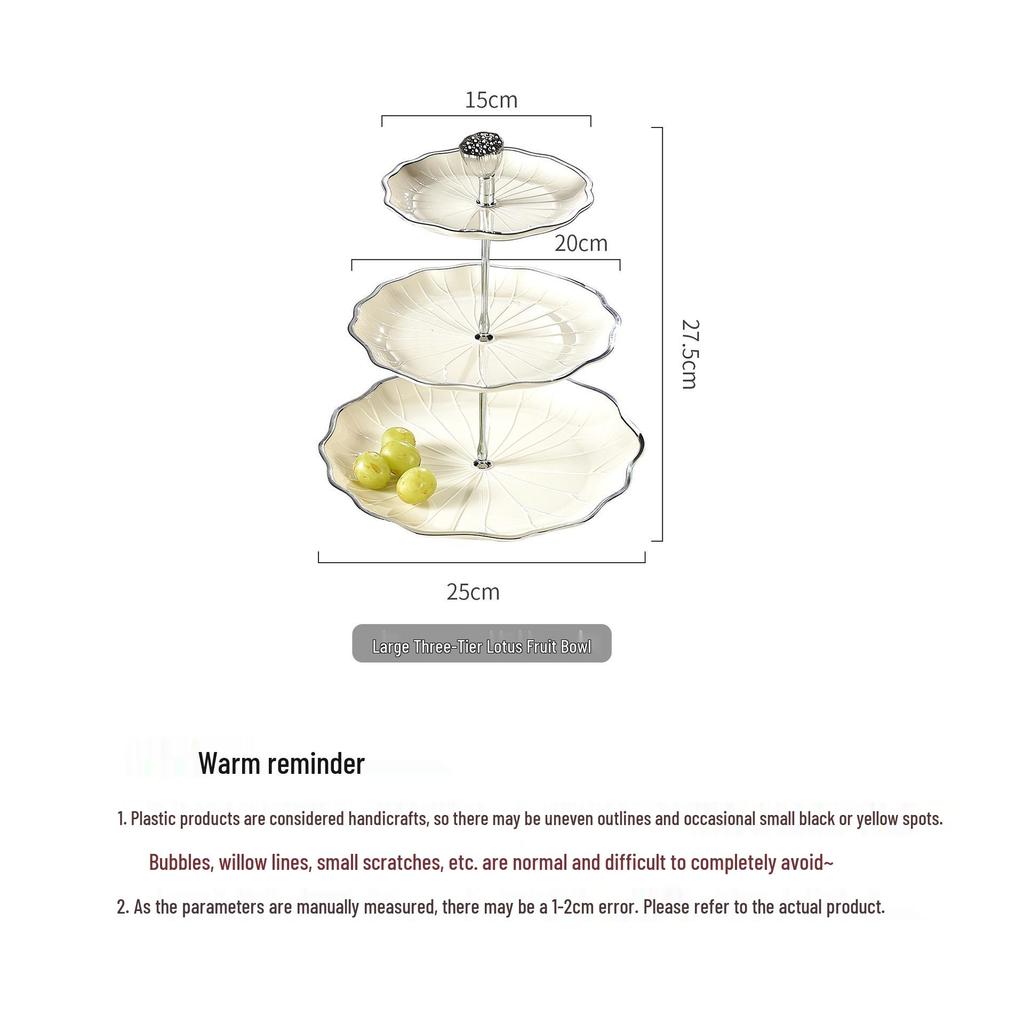 Double-Layer Skewer & Fruit Plate: Cake Stand and Pastry Tray for Afternoon Tea, Large & Small Sizes
