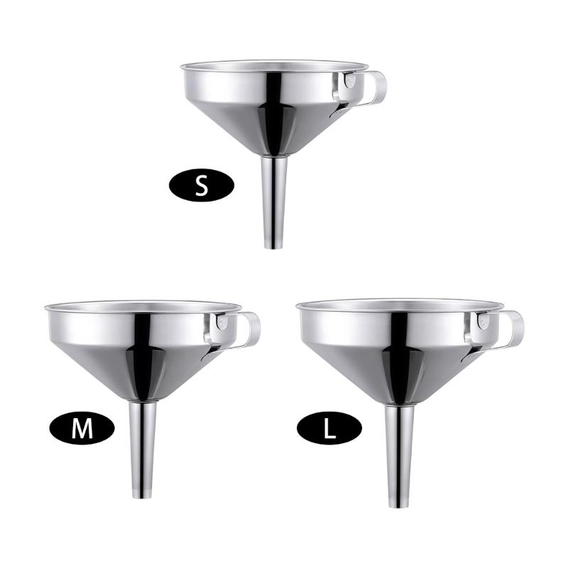 Metal Pouring Tool with Filter Insert for Bottles and Jars, Kitchen Filling Aid for Oil, Sauce, and Juice for Daily Use