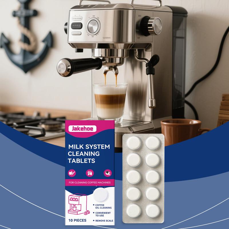 Espresso Coffee Machine Milk System Cleaning Tablets Strong Cleaner for Household and Commercial Daily Use