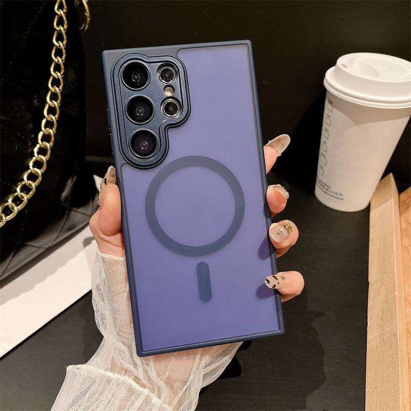 Samsung S26 Ultra/S25+ Magnetic Case with Lens Film & Frosted Finish